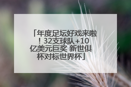 年度足坛好戏来啦！32支球队+10亿美元巨奖 新世俱杯对标世界杯