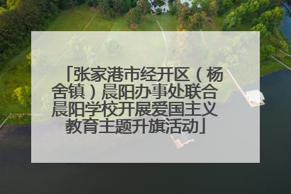 张家港市经开区（杨舍镇）晨阳办事处联合晨阳学校开展爱国主义教育主题升旗活动