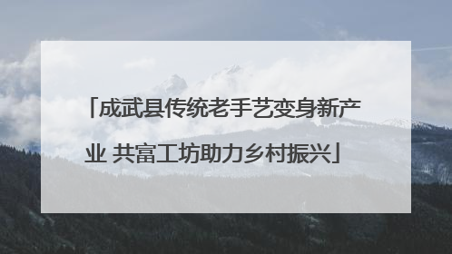 成武县传统老手艺变身新产业 共富工坊助力乡村振兴