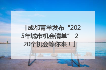 成都青羊发布“2025年城市机会清单” 220个机会等你来！