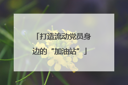 打造流动党员身边的“加油站”