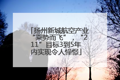 扬州新城航空产业“乘势而飞”，“211”目标3到5年内实现令人憧憬