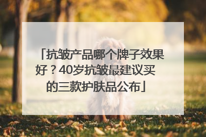 抗皱产品哪个牌子效果好？40岁抗皱最建议买的三款护肤品公布