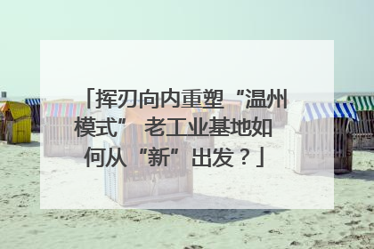 挥刃向内重塑“温州模式” 老工业基地如何从“新”出发？