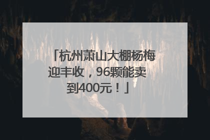 杭州萧山大棚杨梅迎丰收，96颗能卖到400元！
