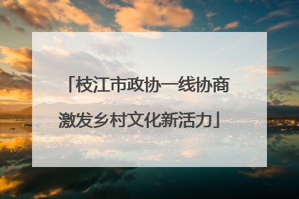 枝江市政协一线协商激发乡村文化新活力