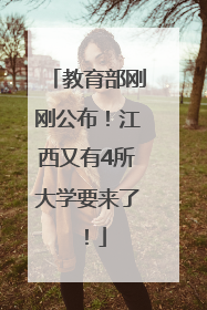 教育部刚刚公布！江西又有4所大学要来了！