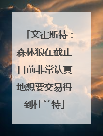文霍斯特：森林狼在截止日前非常认真地想要交易得到杜兰特