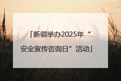 新疆举办2025年“安全宣传咨询日”活动