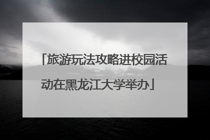 旅游玩法攻略进校园活动在黑龙江大学举办