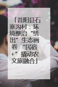 昔阳县石寨沟村：环境整治“绣出”生态画卷 “民宿+”撬动农文旅融合