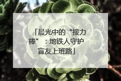 晨光中的“接力棒”：地铁人守护盲友上班路