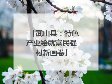 武山县：特色产业绘就富民强村新画卷