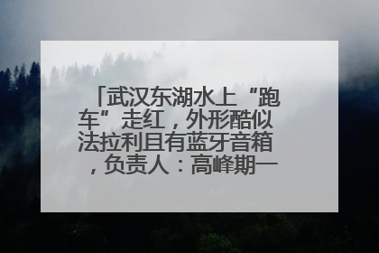武汉东湖水上“跑车”走红，外形酷似法拉利且有蓝牙音箱，负责人：高峰期一两百人排队