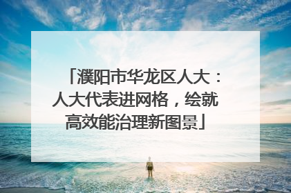 濮阳市华龙区人大：人大代表进网格，绘就高效能治理新图景