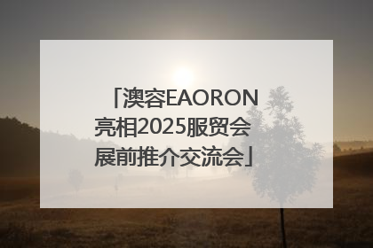 澳容EAORON亮相2025服贸会展前推介交流会