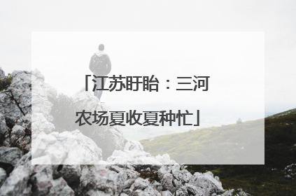江苏盱眙：三河农场夏收夏种忙