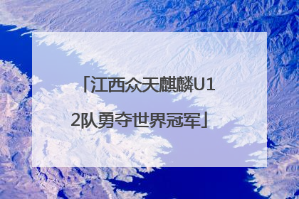 江西众天麒麟U12队勇夺世界冠军