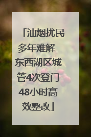 油烟扰民多年难解 东西湖区城管4次登门48小时高效整改