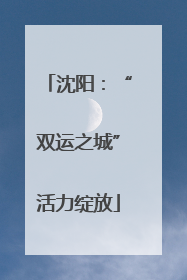沈阳：“双运之城”活力绽放