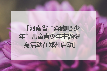 河南省“奔跑吧·少年”儿童青少年主题健身活动在郑州启动