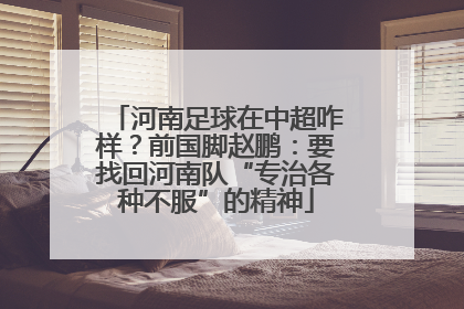河南足球在中超咋样？前国脚赵鹏：要找回河南队“专治各种不服”的精神