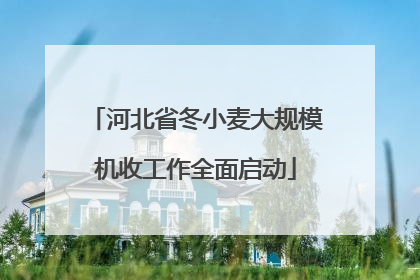 河北省冬小麦大规模机收工作全面启动