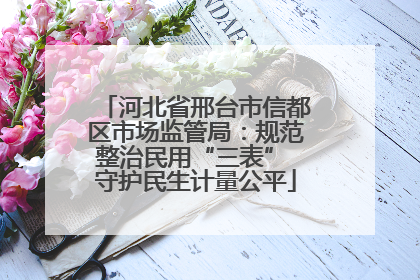 河北省邢台市信都区市场监管局：规范整治民用“三表” 守护民生计量公平
