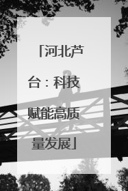 河北芦台：科技赋能高质量发展