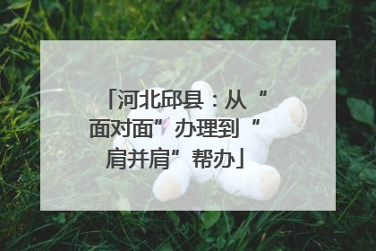 河北邱县：从“面对面”办理到“肩并肩”帮办