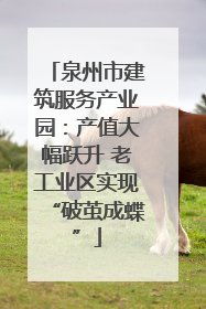 泉州市建筑服务产业园：产值大幅跃升 老工业区实现“破茧成蝶”