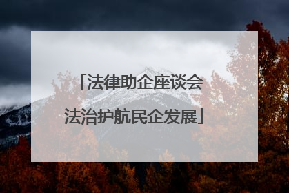 法律助企座谈会 法治护航民企发展