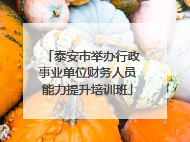 泰安市举办行政事业单位财务人员能力提升培训班