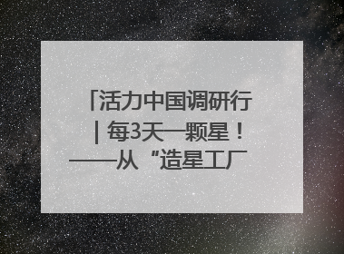 活力中国调研行｜每3天一颗星！——从“造星工厂”到太空织网的“银河速度”