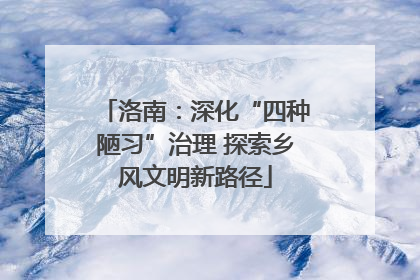 洛南：深化“四种陋习”治理 探索乡风文明新路径