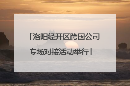 洛阳经开区跨国公司专场对接活动举行