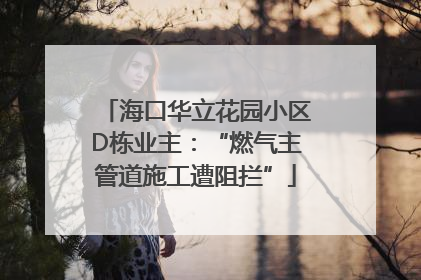 海口华立花园小区D栋业主：“燃气主管道施工遭阻拦”