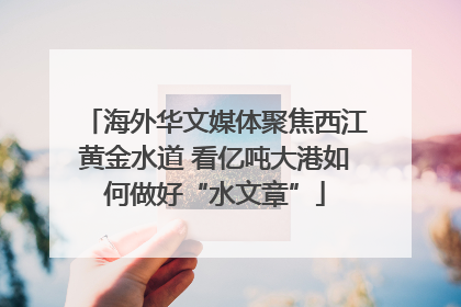海外华文媒体聚焦西江黄金水道 看亿吨大港如何做好“水文章”