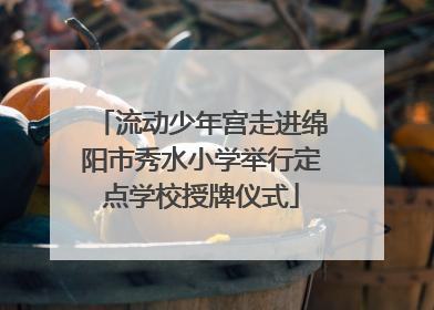 流动少年宫走进绵阳市秀水小学举行定点学校授牌仪式