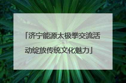 济宁能源太极拳交流活动绽放传统文化魅力