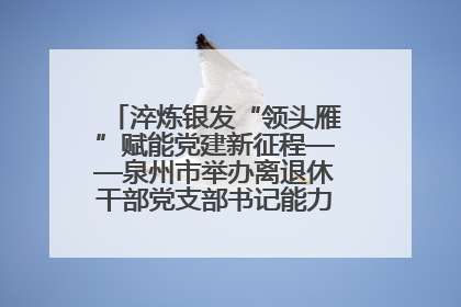 淬炼银发“领头雁”赋能党建新征程——泉州市举办离退休干部党支部书记能力建设专题培训