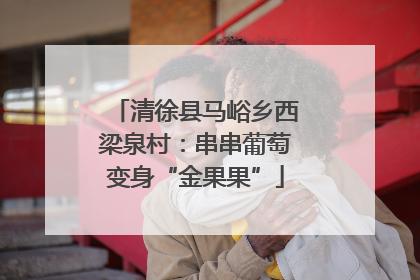 清徐县马峪乡西梁泉村：串串葡萄变身“金果果”