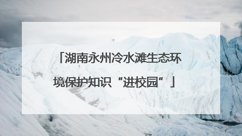 湖南永州冷水滩生态环境保护知识“进校园”