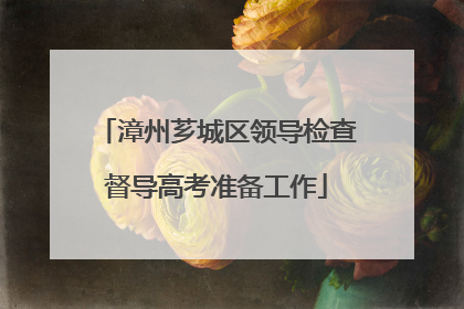 漳州芗城区领导检查督导高考准备工作