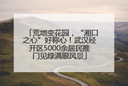 荒地变花园，“湘口之心”好称心！武汉经开区5000余居民推门见绿满眼风景