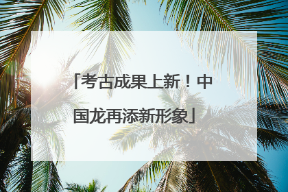 考古成果上新！中国龙再添新形象