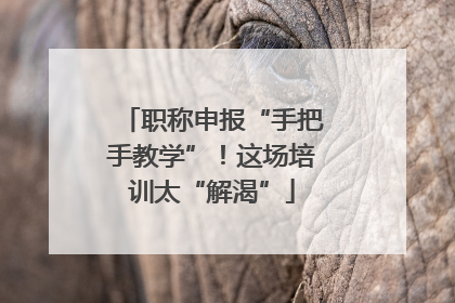 职称申报“手把手教学”！这场培训太“解渴”