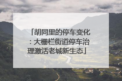 胡同里的停车变化：大栅栏街道停车治理激活老城新生态