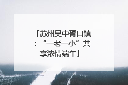 苏州吴中胥口镇：“一老一小”共享浓情端午