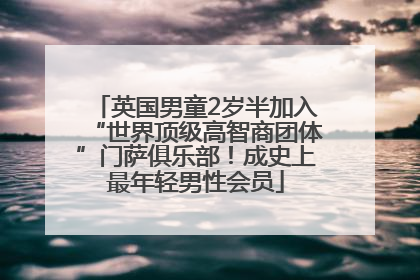 英国男童2岁半加入“世界顶级高智商团体”门萨俱乐部！成史上最年轻男性会员